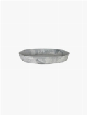 Artstone saucer round grey  burobloemen