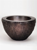 Foto van Fiberglas structuur bowl bruin via burobloemen