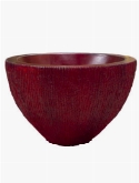 Foto van Fiberglas structuur bowl bordeaux via burobloemen