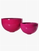 Fiberstone glossy pink bowl (2)  burobloemen