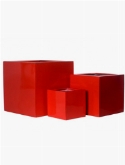 Foto van Fiberstone glossy red block (³) via burobloemen