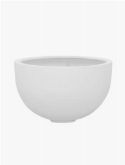 Foto van Fiberstone glossy white bowl via burobloemen