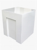 Foto van Fiberstone glossy white stool via burobloemen