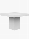 Foto van Fiberstone glossy white table (s) via burobloemen