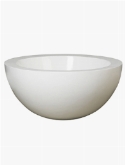 Fiberstone glossy white vic bowl  burobloemen