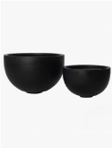 Fiberstone bowl black (2)  burobloemen