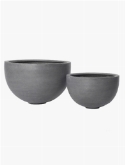 Fiberstone bowl grey (2)  burobloemen