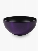 Aluminium bowl aluminium geborsteld purple-violet  burobloemen