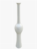 Foto van Pot & vaas high long vase white pearl via burobloemen