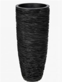 Pot & vaas vertical vase matt black  burobloemen