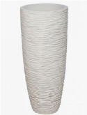 Foto van Pot & vaas vertical vase matt white via burobloemen