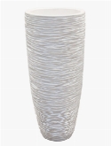 Foto van Pot & vaas vertical vase white pearl via burobloemen