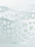 Indoor pottery bowl bubbles white  burobloemen