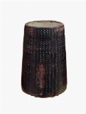 Foto van Indoor pottery pot textured -no rim distress black via burobloemen