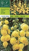 Alcea rosea geel per 2  burobloemen