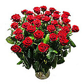 Foto van Bloemen boeket van rode rozen via burobloemen