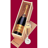 Foto van Champagne drappier in houten kist via burobloemen