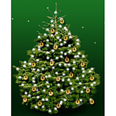 Kerstboom nordmann 150cm met kerstballen goud glans  burobloemen
