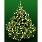Kerstboom nordmann 150cm met kerstballen goud mat  burobloemen