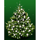 Kerstboom nordmann 150cm met kerstballen wit glans  burobloemen
