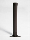 Foto van Indoor pottery column slate golden black via burobloemen